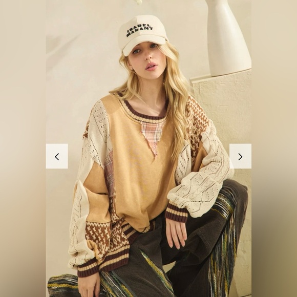 Women’s Oli and Hali boho patchwork sweater - Picture 1 of 10